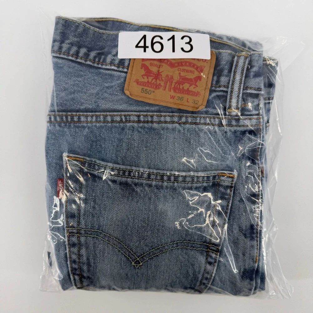Levi's 550 Relaxed Fit Jeans Mens 36x32 Blue Medium Wash Tapered Leg Denim